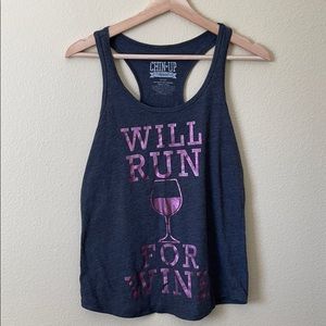 🧡 “Will Run For Wine “ Tank